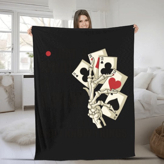 Poker Casino Poker Player Gambling Roulette Gift Fleece Blankets