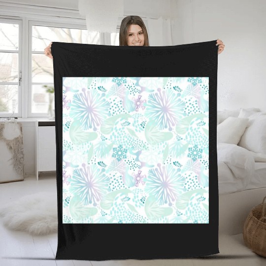 Abstract Winter Pattern Fleece Blankets