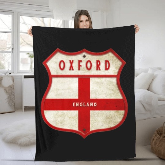 Oxford England coat of arms Fleece Blankets