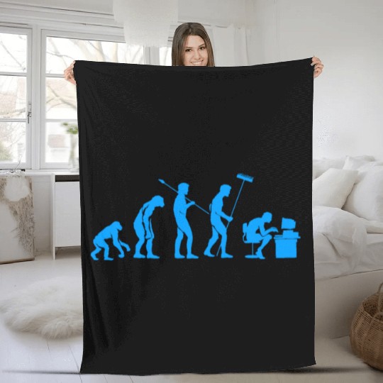 Software Engineers Programmer Coding Desk Fleece Blankets