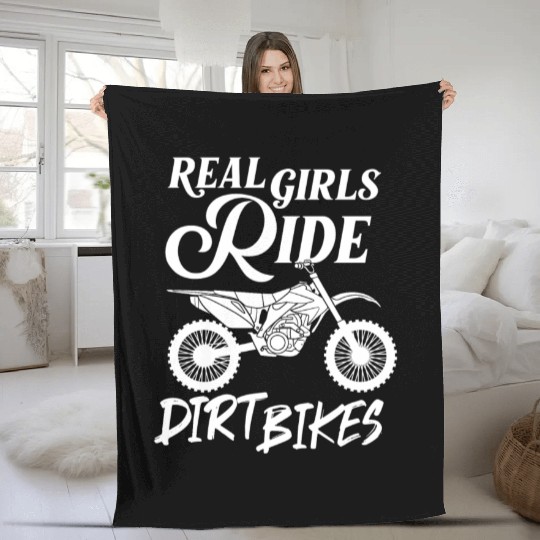 Dirt Bike Electric Motocross Riding MX Rider Fleece Blankets