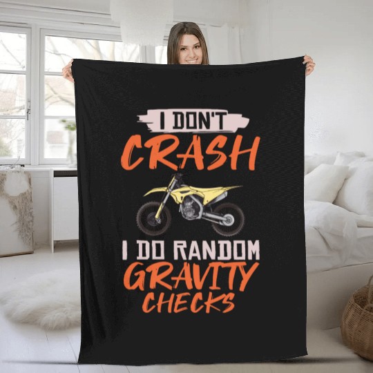 Dirt Bike Electric Motocross Riding MX Rider Fleece Blankets