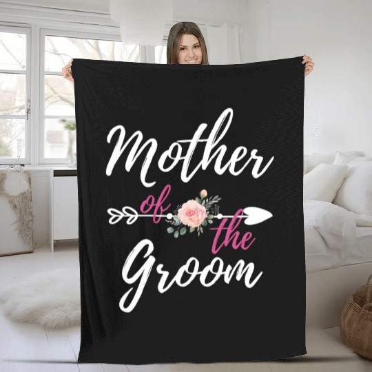 Mother of The Groom Rose Arrow Mom Bride Wedding Fleece Blankets