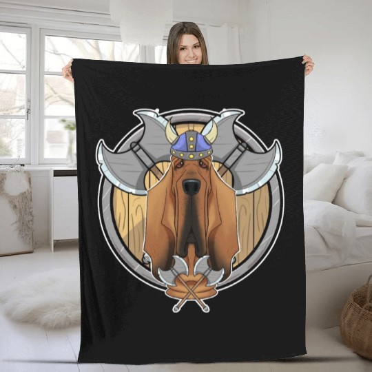 Bloodhound I Valhalla I Viking Fleece Blankets