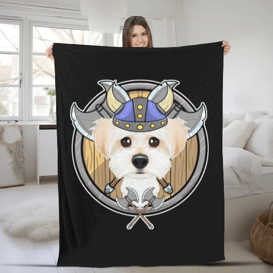 Maltese I Valhalla I Viking Fleece Blankets
