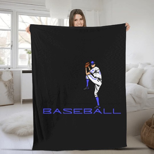 Just Baseball (Pitcher) Fleece Blankets