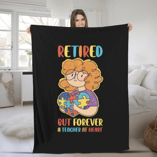 Retired Teacher Funny Teaching Gift Fleece Blankets