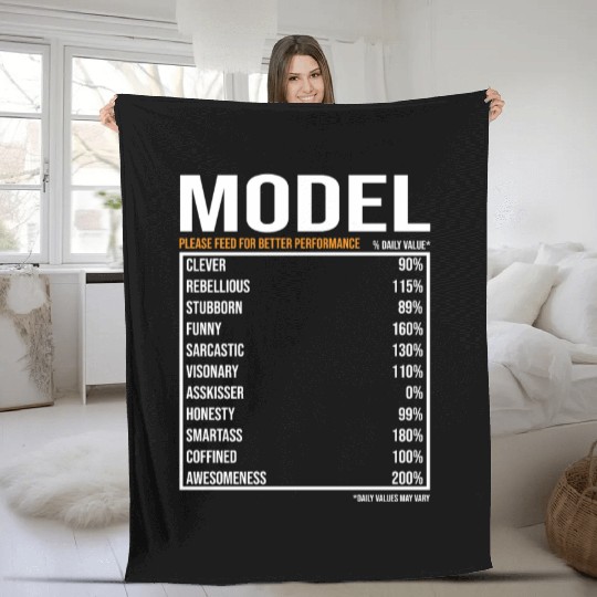 Model Daily Value funny Model Fleece Blankets