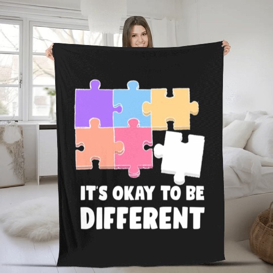 Funny Autism Teacher Fleece Blankets