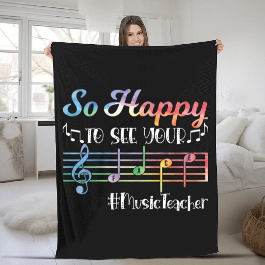Music Teacher First Day of School Fleece Blankets