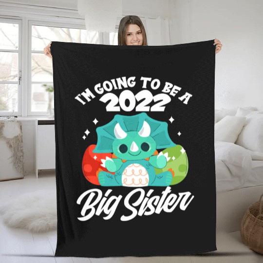 Dinosaur Pregnant Sister Offspring 2022 Fleece Blankets