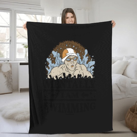 Swimming lifeguard swimming course outdoor pool gi Fleece Blankets