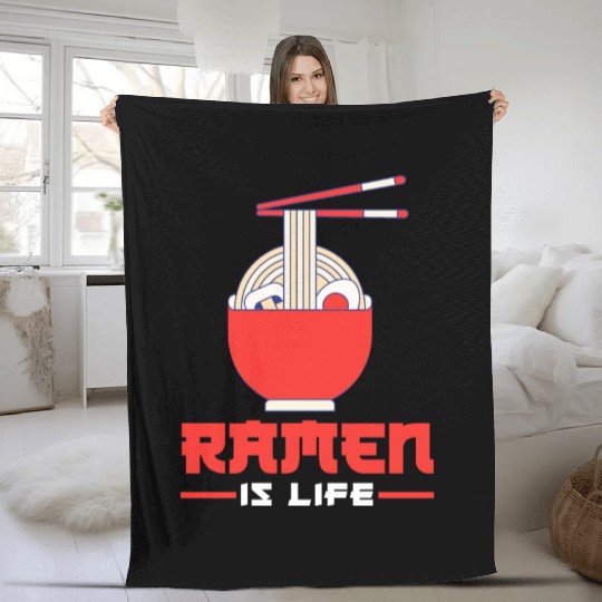 Funny Ramen Lover Gift Fleece Blankets