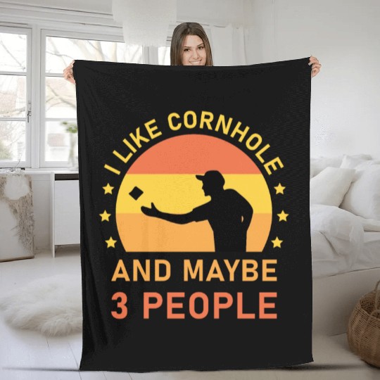 I like cornhole and maybe 3 people - Bean Bag Toss Fleece Blankets