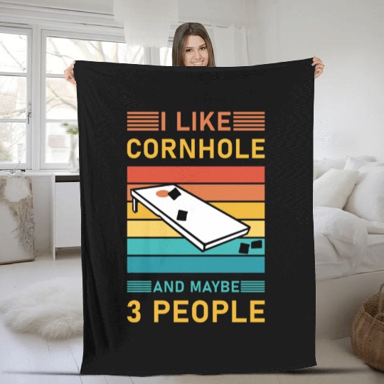 I like cornhole and maybe 3 people - Bean Bag Toss Fleece Blankets