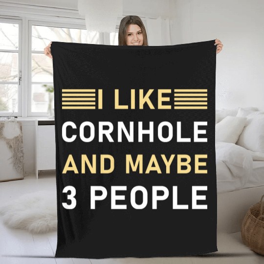 I like cornhole and maybe 3 people - Bean Bag Toss Fleece Blankets