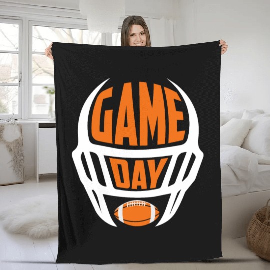 American Football Game Day Essentials Helmet Fleece Blankets