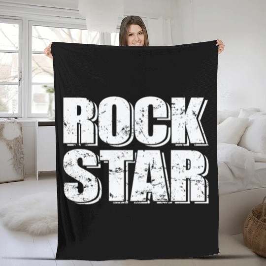 Rock Star Music Style Genre Guitar Rock Band Fleece Blankets