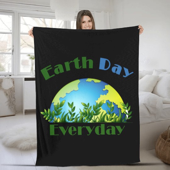 Earth Day Everyday Planet Earth Fleece Blankets