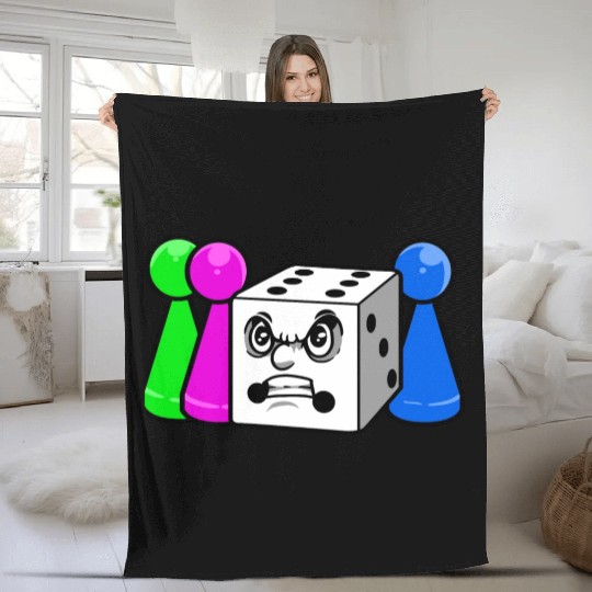 Board Game Angry Dice Fleece Blankets