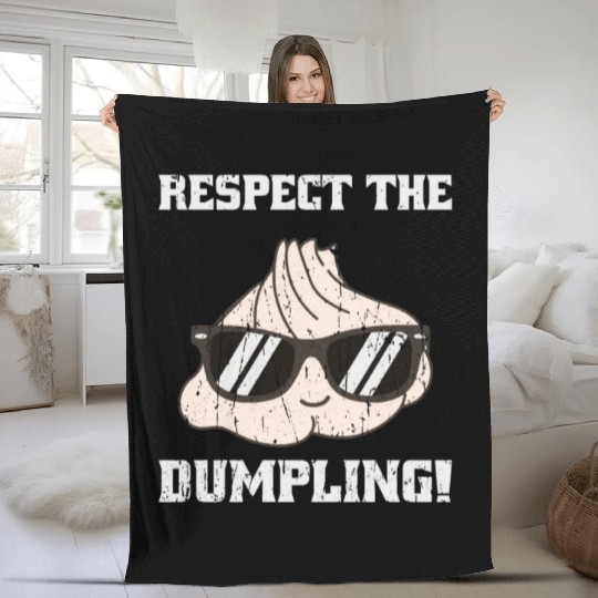 Respect the dumpling - cute dumpling Fleece Blankets