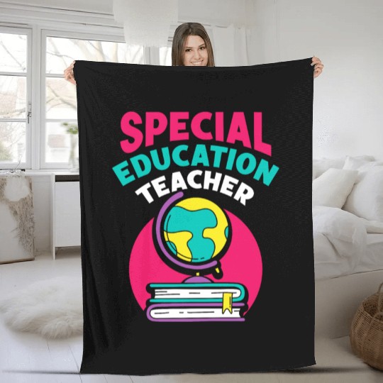 Special Education Teacher Sped Awareness Cute Fleece Blankets