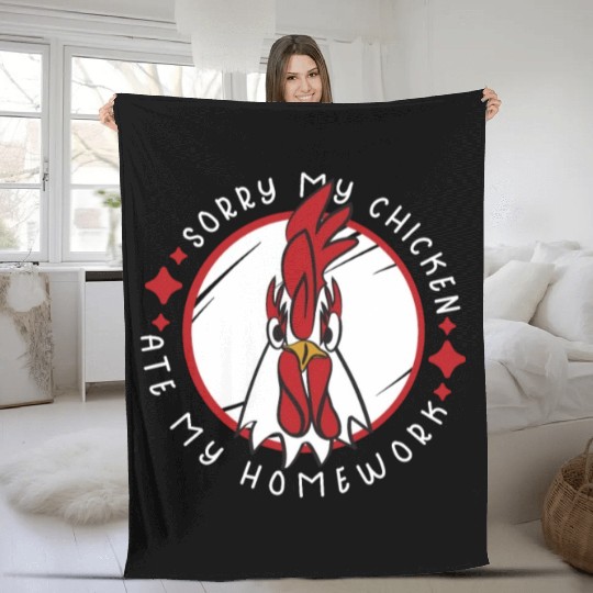 Chicken Farmer Gift Funny Chickens Country Farm Fleece Blankets