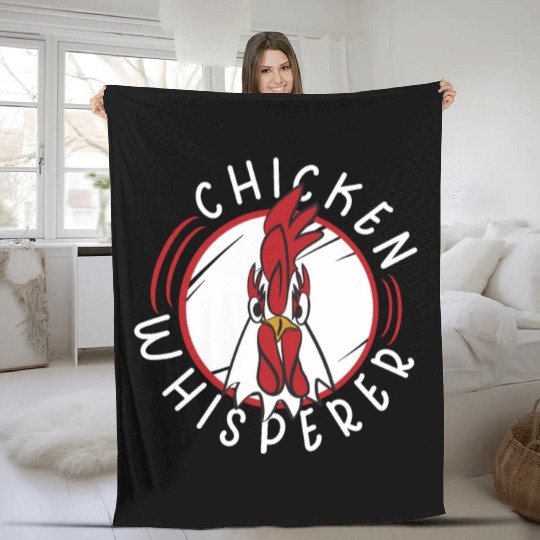 Chicken Farmer Gift Funny Chickens Country Farm Fleece Blankets