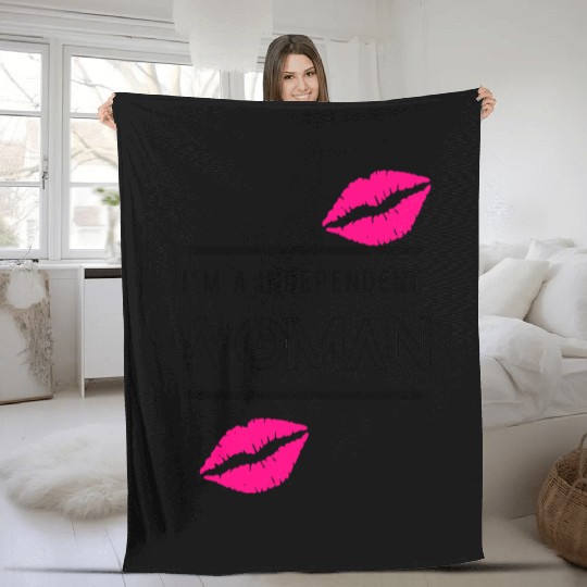 Independent Woman Fleece Blankets