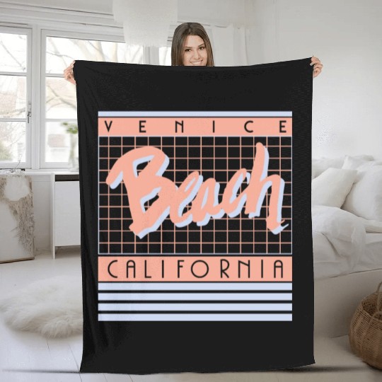 Venice Beach California Fleece Blankets