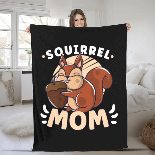 Funny Squirrel Fan Squirrel Lover Chipmunk Addict Fleece Blankets