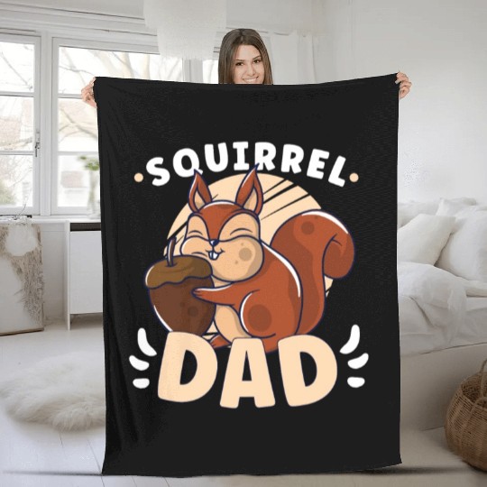 Funny Squirrel Fan Squirrel Lover Chipmunk Addict Fleece Blankets