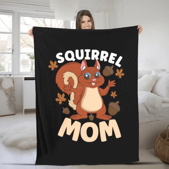 Funny Squirrel Fan Squirrel Lover Chipmunk Addict Fleece Blankets