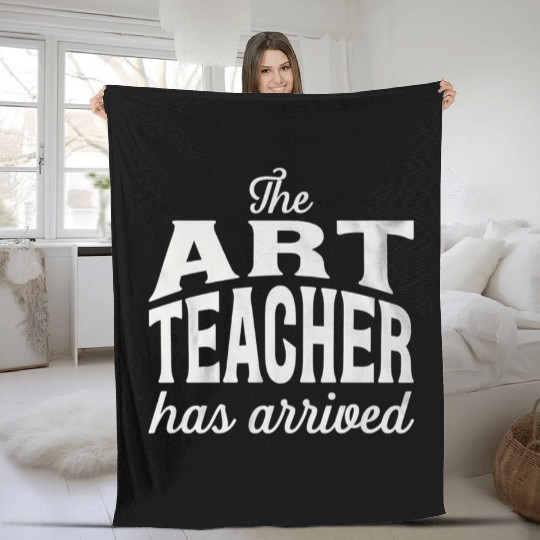 The art teacher has arrived Fleece Blankets