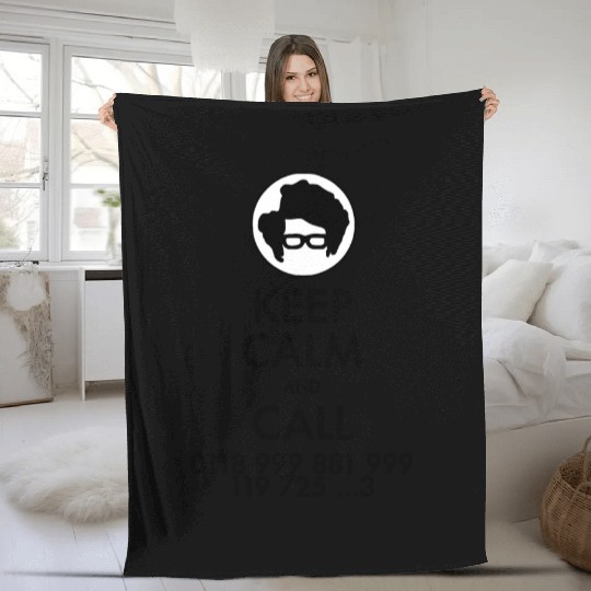 Keep Calm and Call IT Crowd Emergency Number Fleece Blankets