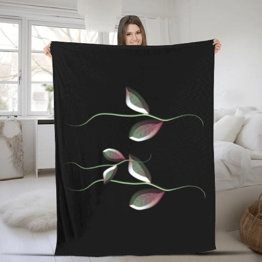 icon plants leaves leaf nature Fleece Blankets
