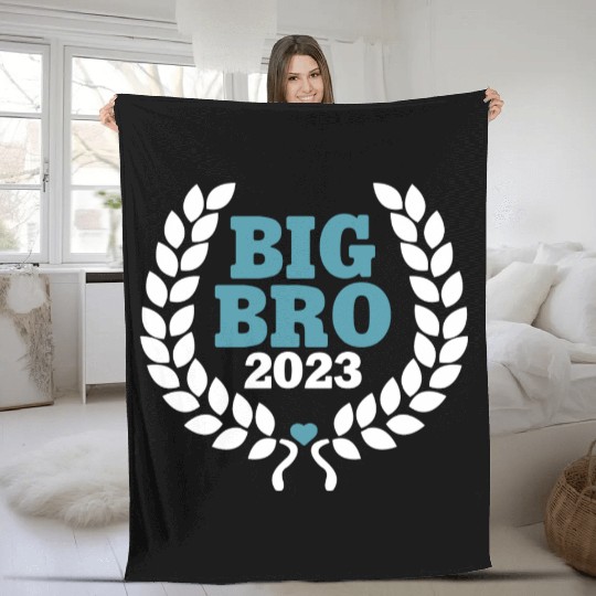 Big Bro 2023 - Big Brother Baby Birth Boy Gift Fleece Blankets