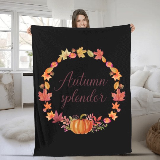 Happy Pumpkin Day Fleece Blankets
