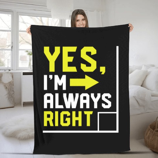 yes im always right math Fleece Blankets