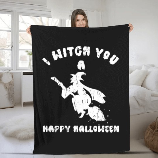 I witch you a Happy Halloween. - voodoo Fleece Blankets