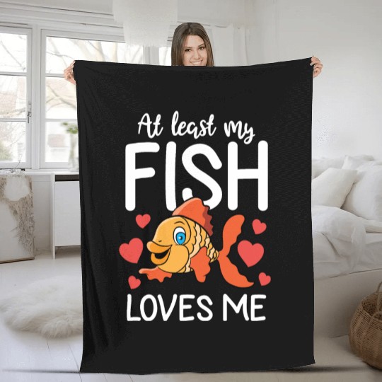 Fishing Valentine Clothes Gift for Him Her My Fleece Blankets