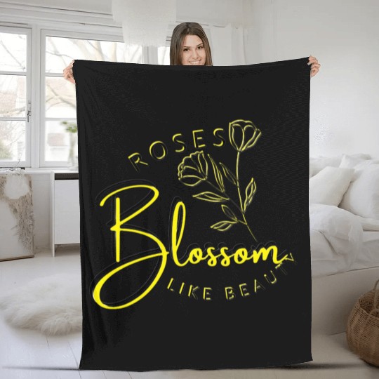 Blossom Like Beauty Fleece Blankets