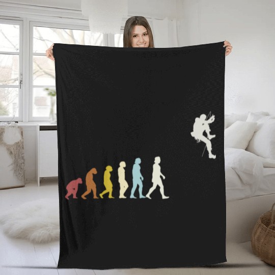 Climbing Evolution Mountaineering Bouldering Fleece Blankets