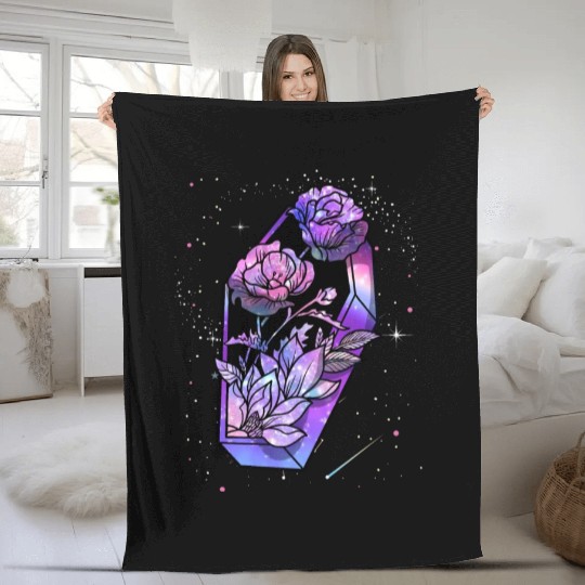 Coffin of Roses Fleece Blankets