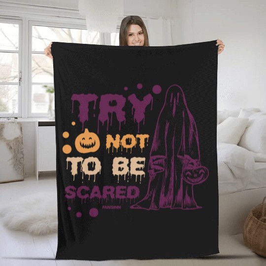 Halloween ghost trick or treat costume Fleece Blankets