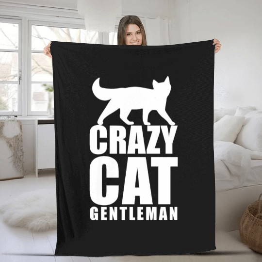 Crazy Cat Fleece Blankets