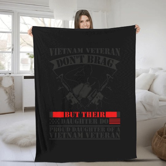 A Vietnam Veteran Dad Fleece Blankets