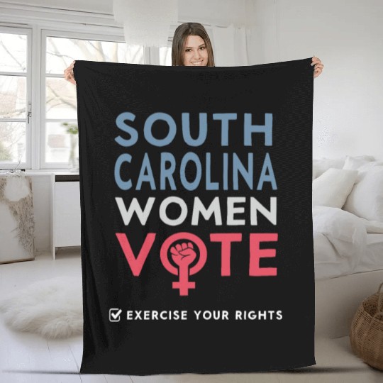 South Carolina Women Vote Voter 2022 Election Fleece Blankets