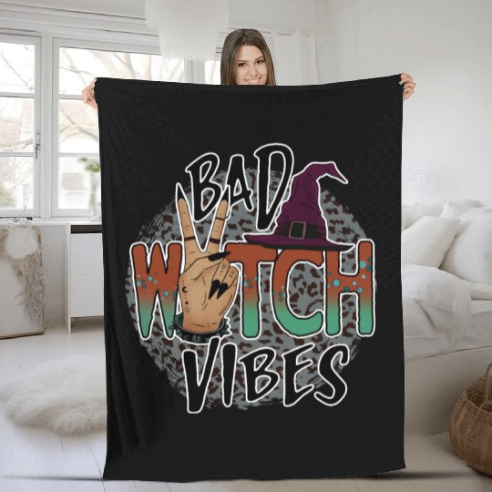 Bad witch vibes Fleece Blankets