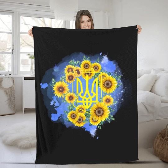 Support Ukraine Fleece Blankets